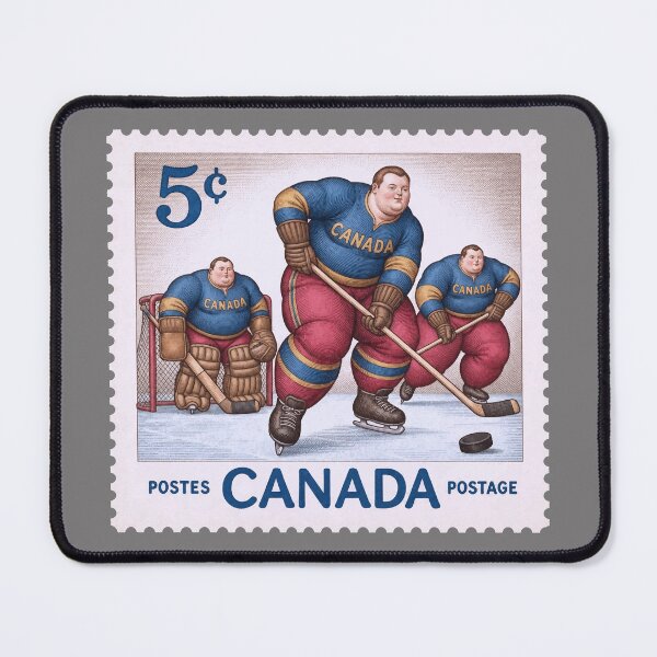 Item preview, Vintage Canadian Hockey Postage Stamp – Retro Ice Hockey Art designed and sold by retrographics.