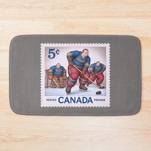 Item preview, Vintage Canadian Hockey Postage Stamp – Retro Ice Hockey Art designed and sold by retrographics.