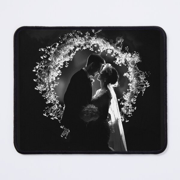 Item preview, Bride and Groom Floral Arch Romantic Wedding Silhouette designed and sold by inkoutninja.