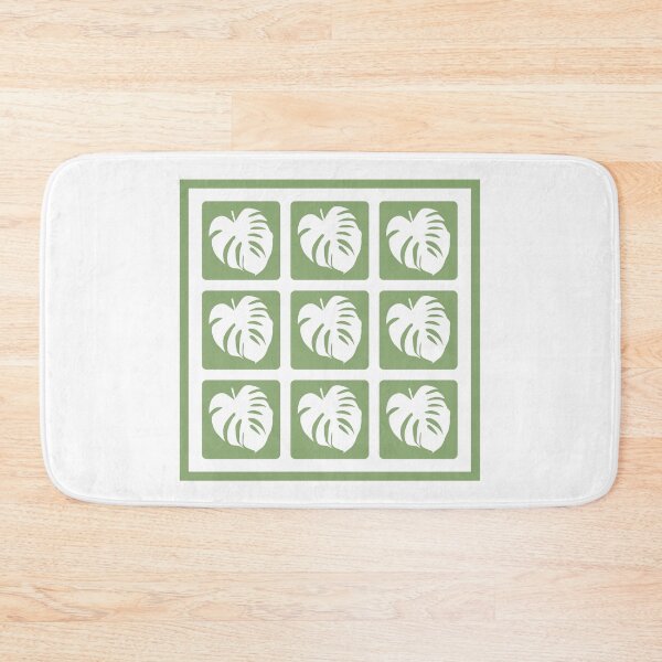 Item preview, Monstera Leaf Grid Pattern Tropical Botanical  designed and sold by HYPNK.