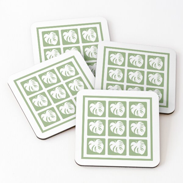 Item preview, Monstera Leaf Grid Pattern Tropical Botanical  designed and sold by HYPNK.