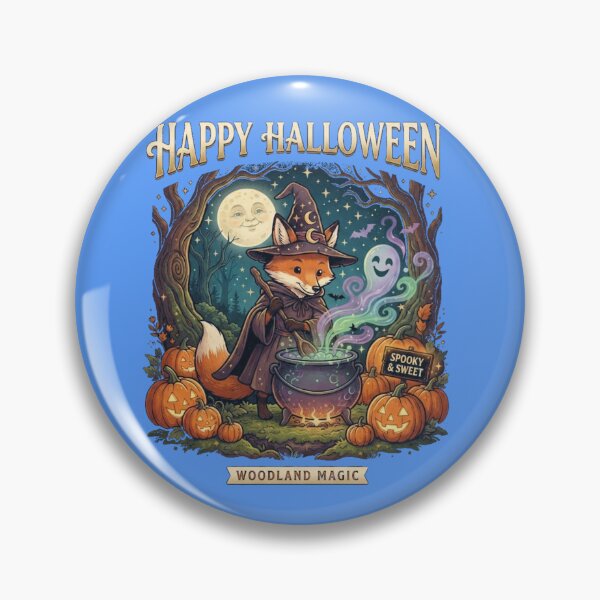 Item preview, Happy Halloween Cute Witch Fox Cauldron Woodland Magic Spooky & Sweet Art designed and sold by Evelashop.