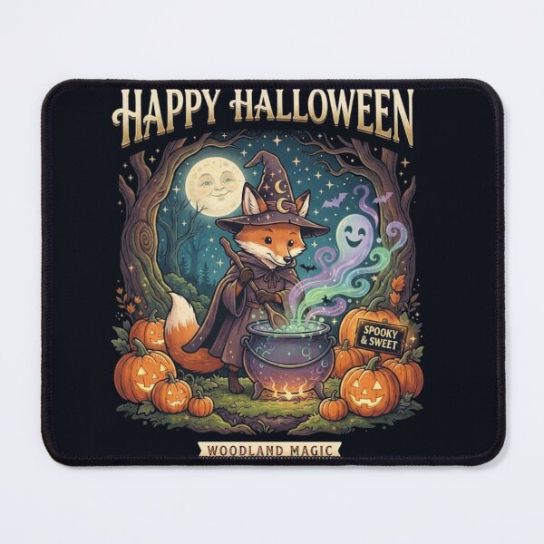 Item preview, Happy Halloween Cute Witch Fox Cauldron Woodland Magic Spooky & Sweet Art designed and sold by Evelashop.