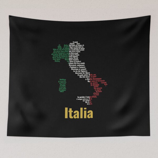 Item preview, Italy map, national anthem text and flag colors typography designed and sold by JR78.