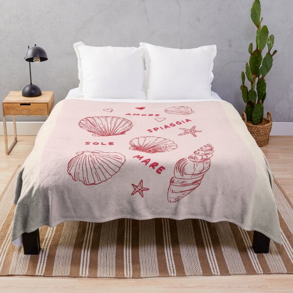 Item preview, Pink Minimalistic Vintage Summer Seashells Line Art designed and sold by mauikauai.