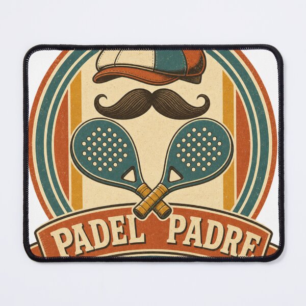 Item preview, Padel Padre Retro Padel Dad Badge designed and sold by BoosterShop.