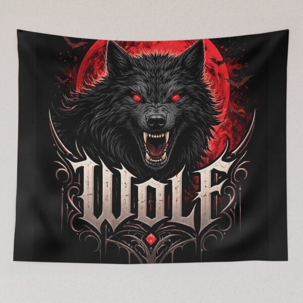 Item preview, Lunar Rage" Gothic Werewolf & Blood Moon designed and sold by INKRebelGraphic.
