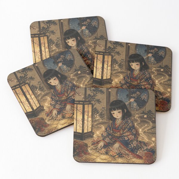 Item preview, Lucky Zashiki Warashi Ukiyo-e | Japanese Good Fortune Spirit Art Print designed and sold by vekotpu.