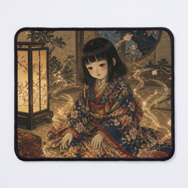 Item preview, Lucky Zashiki Warashi Ukiyo-e | Japanese Good Fortune Spirit Art Print designed and sold by vekotpu.
