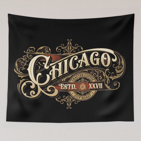 Item preview, Chicago Crafted Coffee Vintage Ornamental Design designed and sold by castillomiami.