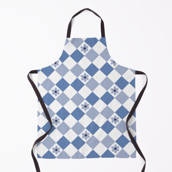 Item preview, Blue flower checkboard patern designed and sold by xStarGazerx.