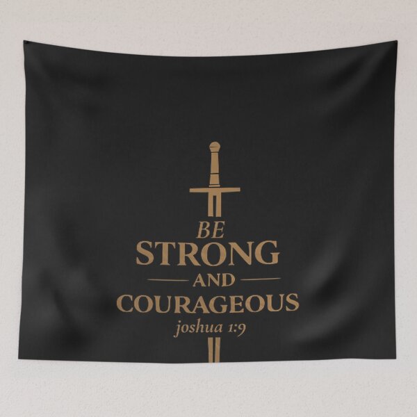 Item preview, Be Strong and Courageous Joshua 1 9 Bible Verse Christian designed and sold by CriseldaBruning.