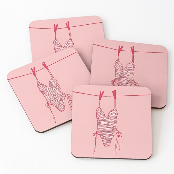 Item preview, Red Striped Swimsuit Clothesline designed and sold by mauikauai.