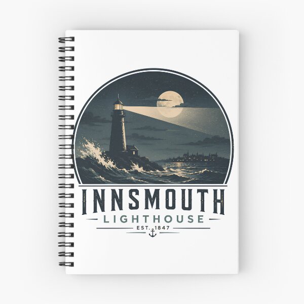 Item preview, Innsmouth Lighthouse Vintage Coastal Badge | Lovecraft Horror Harbor Design designed and sold by Extravanganzza.