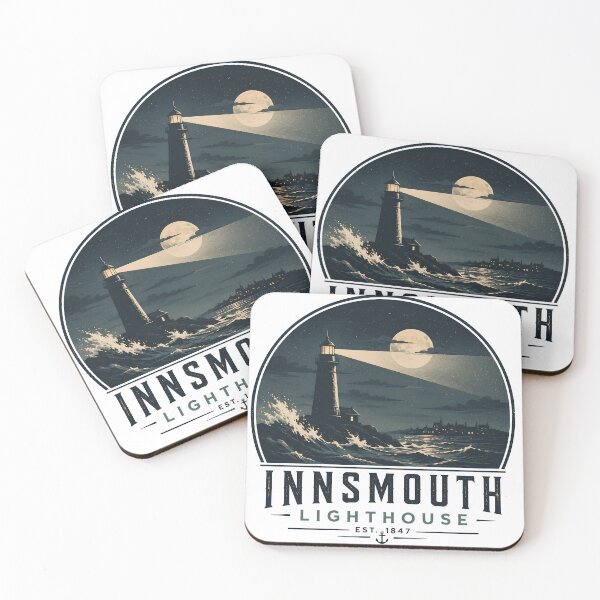 Item preview, Innsmouth Lighthouse Vintage Coastal Badge | Lovecraft Horror Harbor Design designed and sold by Extravanganzza.