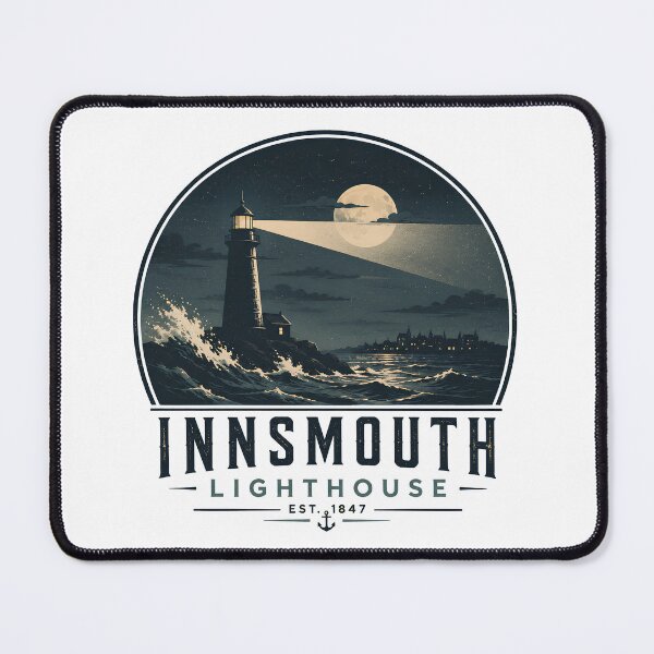 Item preview, Innsmouth Lighthouse Vintage Coastal Badge | Lovecraft Horror Harbor Design designed and sold by Extravanganzza.