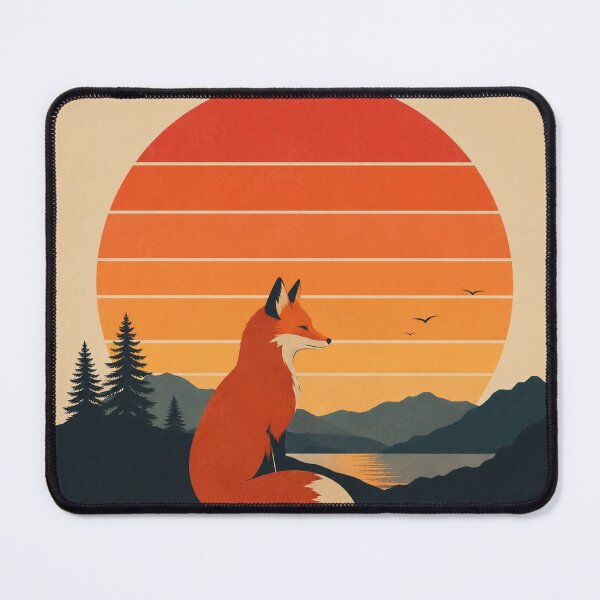 Item preview, Minimalist Retro Fox Sunset Vintage Nature Graphic designed and sold by ABDdesinghome0.