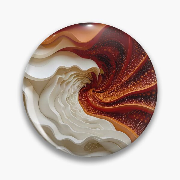 Item preview, Dynamic Swirls of Color in Copper and White designed and sold by Vicky Brago-Mitchell®.