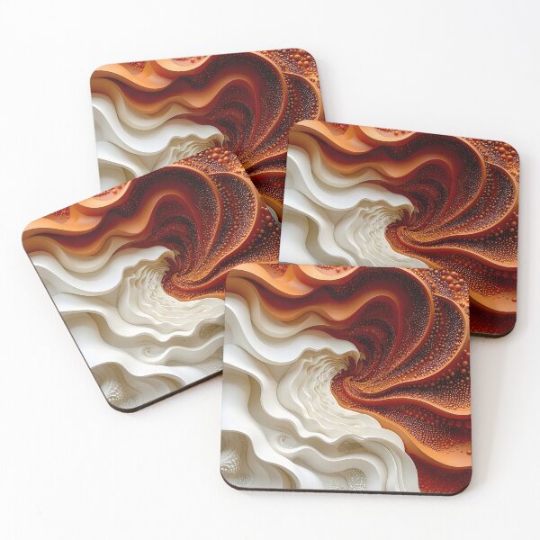 Item preview, Dynamic Swirls of Color in Copper and White designed and sold by Vicky Brago-Mitchell®.