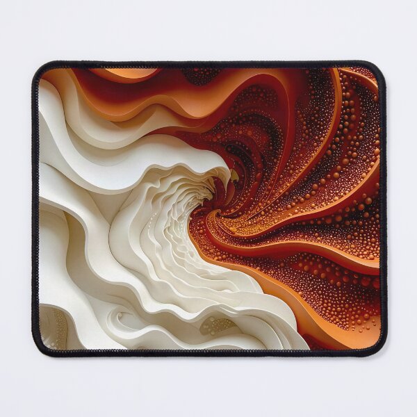 Item preview, Dynamic Swirls of Color in Copper and White designed and sold by Vicky Brago-Mitchell®.