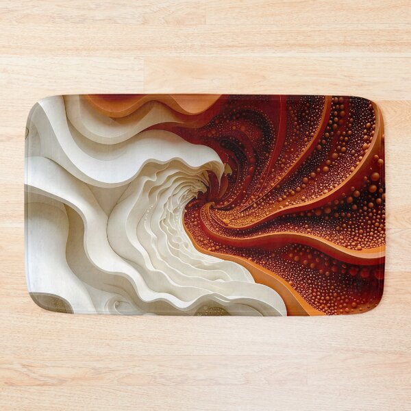 Item preview, Dynamic Swirls of Color in Copper and White designed and sold by Vicky Brago-Mitchell®.