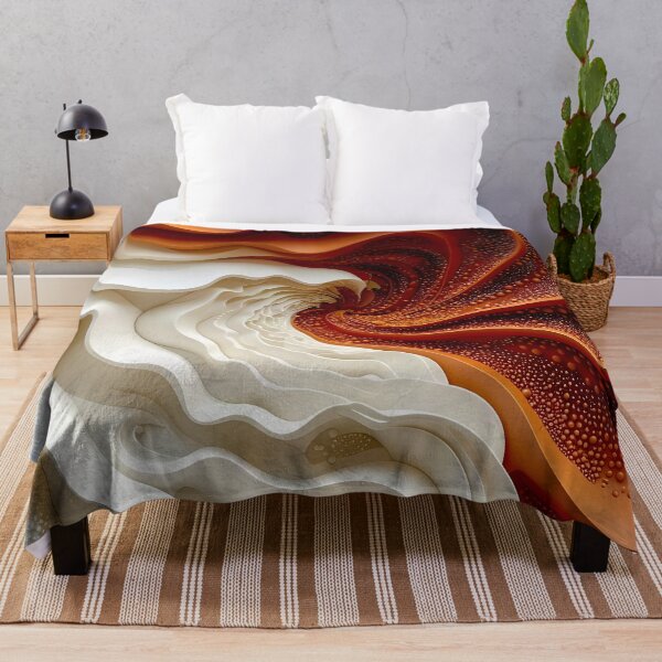 Item preview, Dynamic Swirls of Color in Copper and White designed and sold by Vicky Brago-Mitchell®.