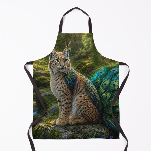 Item preview, Peacock Lynx Fantasy Hybrid - Enchanted Forest designed and sold by FantasyHybrids.