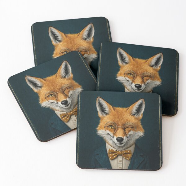 Item preview, Gentleman Fox in Suit and Glasses Art designed and sold by XDesignStudio.