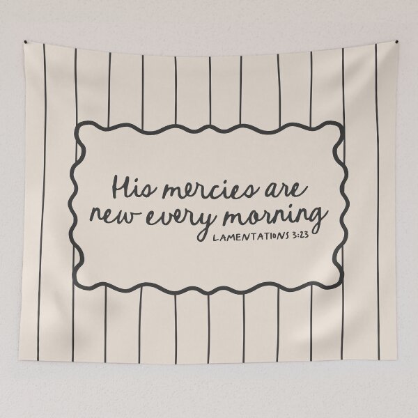 Item preview, His Mercies Are New Every Morning Lamentations 3:23 Christian Bible Study Decor designed and sold by oneofthesedayys.