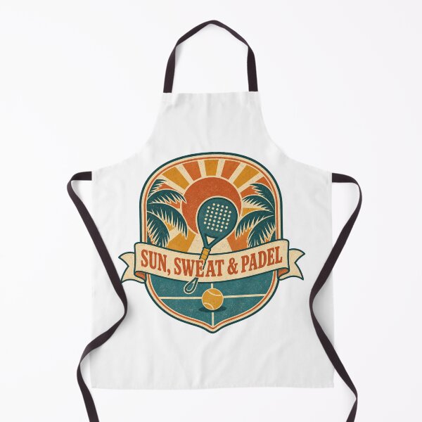 Item preview, Sun Sweat and Padel Retro Summer Badge designed and sold by BoosterShop.