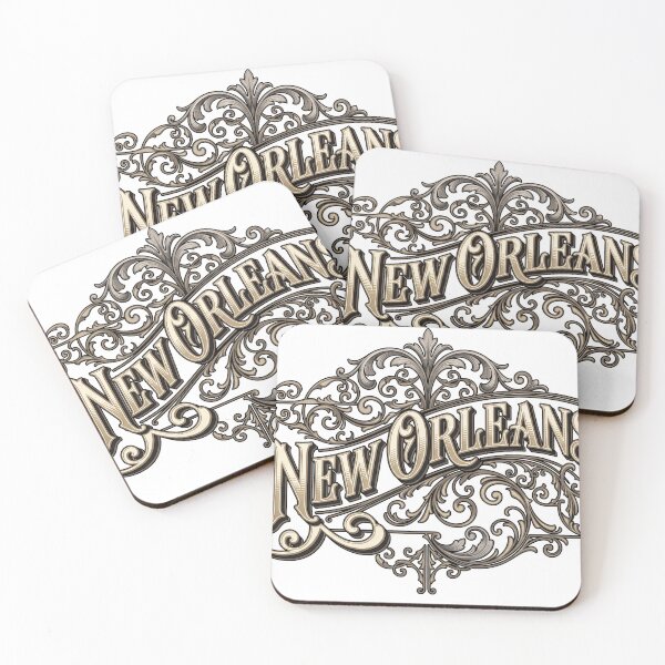 Item preview, New Orleans Vintage Ornamental Typography designed and sold by castillomiami.