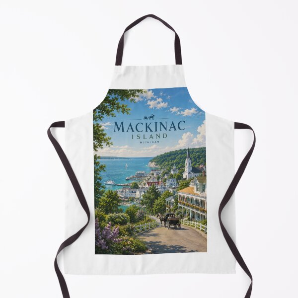 Item preview, Mackinac Island Michigan Harbor and Victorian Waterfront designed and sold by Aryabek.