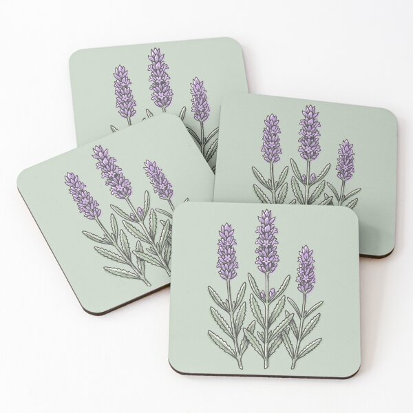 Item preview, Retro Dented Lavender in Risograph – Violet Botanical Trio designed and sold by LaJacke.