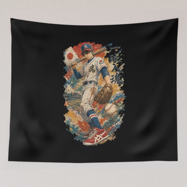 Item preview, Japanese Anime Baseball Player Splatter Art designed and sold by Inkirra.
