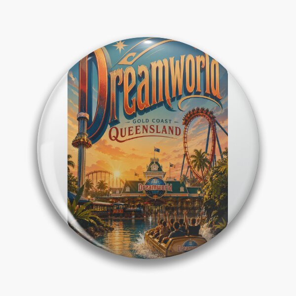 Item preview, Dreamworld Gold Coast Theme Park Queensland Australia Skyline designed and sold by Aryabek.