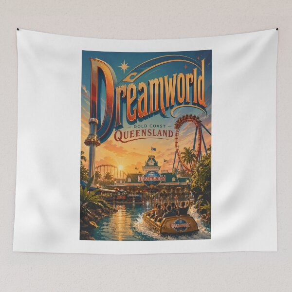 Item preview, Dreamworld Gold Coast Theme Park Queensland Australia Skyline designed and sold by Aryabek.