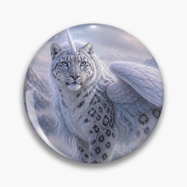 Item preview, Winged Snow Leopard Alicorn - Crystal Mountains designed and sold by FantasyHybrids.