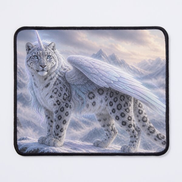 Item preview, Winged Snow Leopard Alicorn - Crystal Mountains designed and sold by FantasyHybrids.