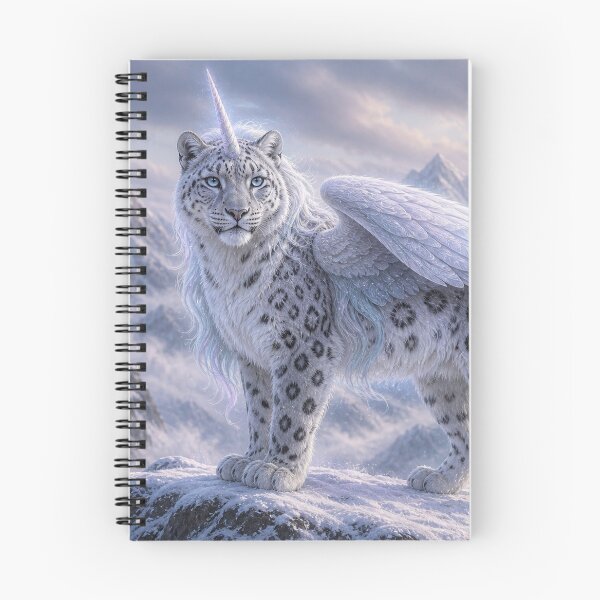 Item preview, Winged Snow Leopard Alicorn - Crystal Mountains designed and sold by FantasyHybrids.
