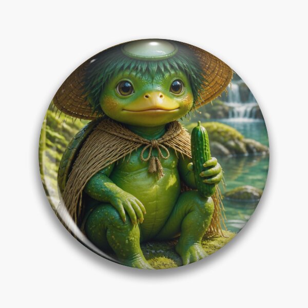 Item preview, Cute Kappa – Japanese River Spirit | Enchanting Yokai Fantasy Art designed and sold by vekotpu.