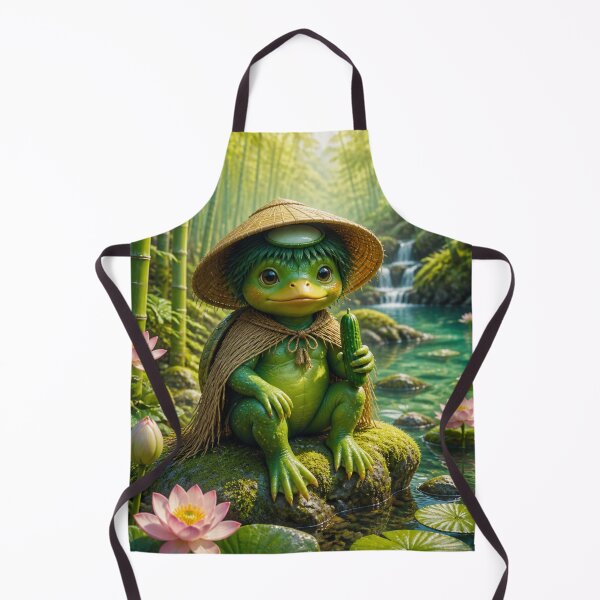 Item preview, Cute Kappa – Japanese River Spirit | Enchanting Yokai Fantasy Art designed and sold by vekotpu.
