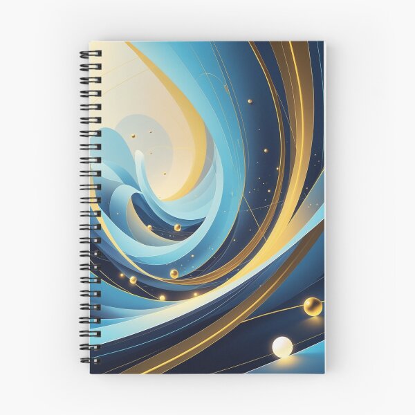 Item preview, Abstract Blue & Gold Geometric Digital Art | Futuristic Cosmic Wall Art designed and sold by semenol.