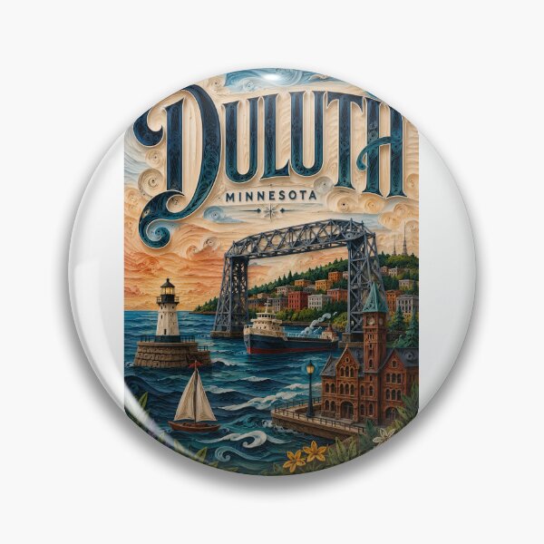 Item preview, Duluth Aerial Lift Bridge and Lake Superior Minnesota designed and sold by Aryabek.
