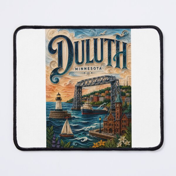 Item preview, Duluth Aerial Lift Bridge and Lake Superior Minnesota designed and sold by Aryabek.