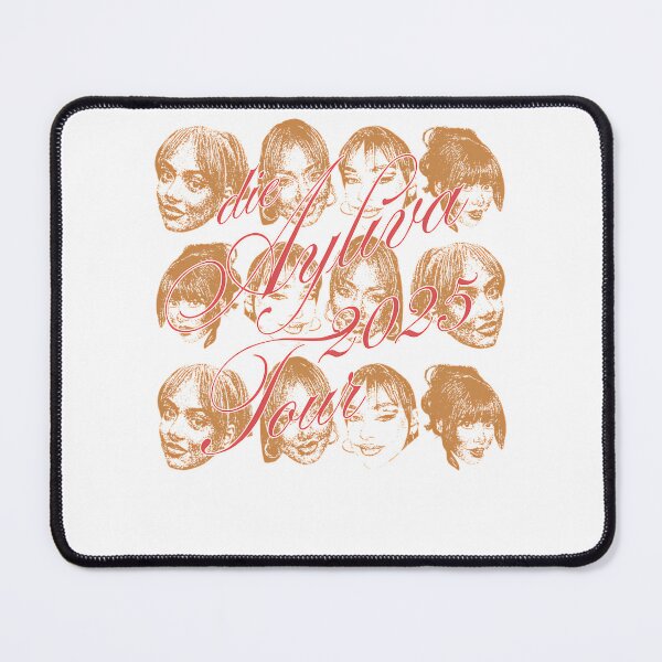 Item preview, Repeating Face Pattern Red Script Cursive Live Tour designed and sold by gtrclass.