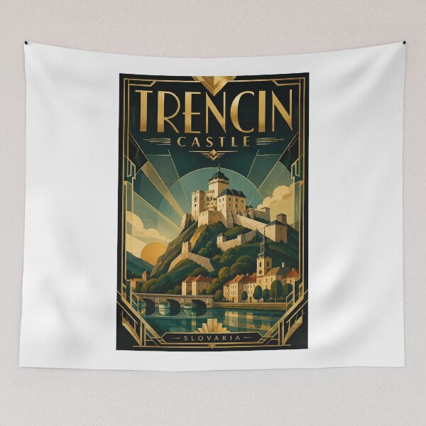 Item preview, Trencin Castle Historic Fortress Above Váh River Slovakia designed and sold by Aryabek.