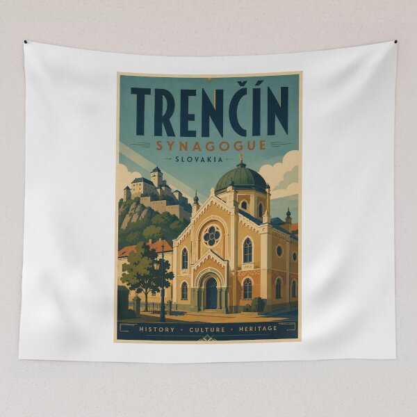 Item preview, Trenčín Synagogue and Trenčín Castle Heritage Landmark Slovakia designed and sold by Aryabek.