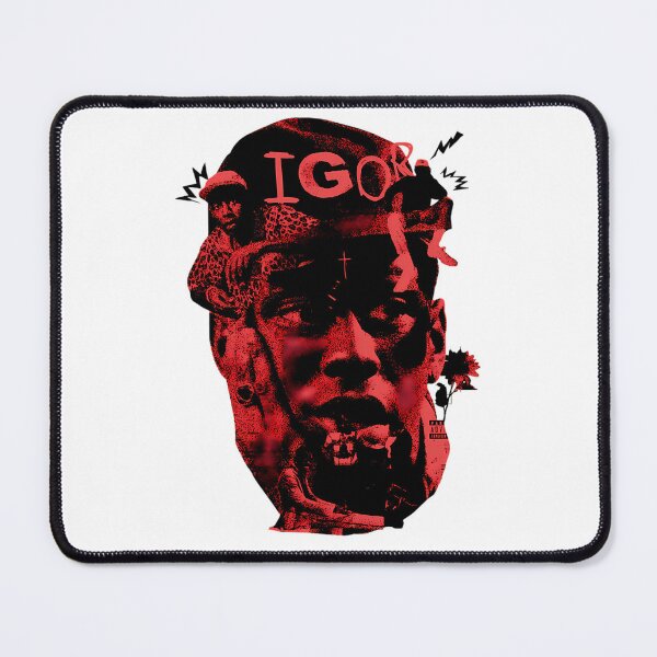 Item preview, Red Dual Contrast Hip Hop Rapper Face Portrait Live Tour  designed and sold by gtrclass.