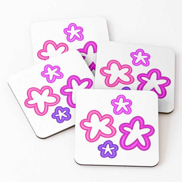 Item preview, Pink Purple Flower Stars designed and sold by Abbey Polizzotto.