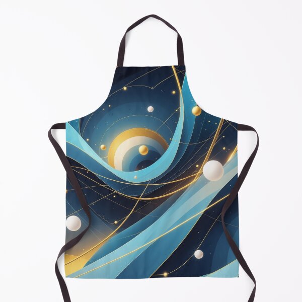 Item preview, Modern Blue Gold Abstract Geometry | Elegant Futuristic Digital Artwork designed and sold by semenol.